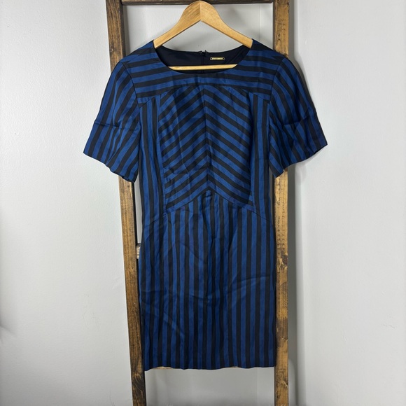 Rebecca Minkoff Dresses & Skirts - Rebecca Minkoff Blue and Black Striped Mini Dress Size 6